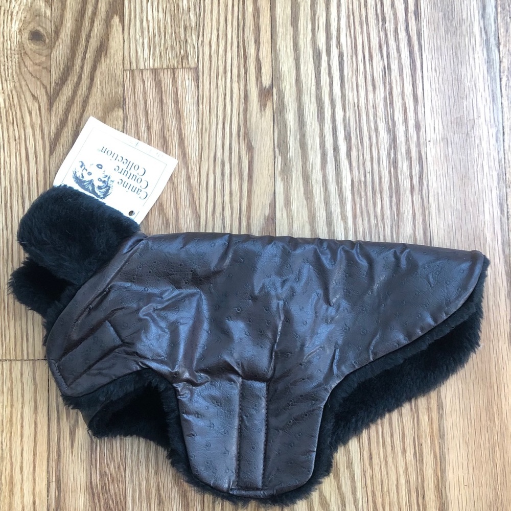 Faux fur dog coat